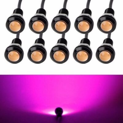 10x 9W Purple 18MM LED Eagle Eye Light Car Fog DRL Daytime Reverse Park Signal