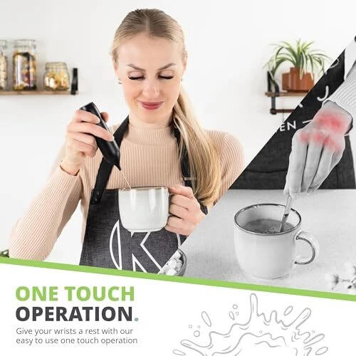 Milk Frother Wireless Rechargeable - Milk, Coffee, Cappuccino & more! USB-C