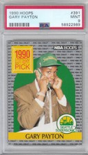 1990 Hoops Basketball Supersonics Gary Payton Rookie RC Card #391 PSA 9 MINT QTY
