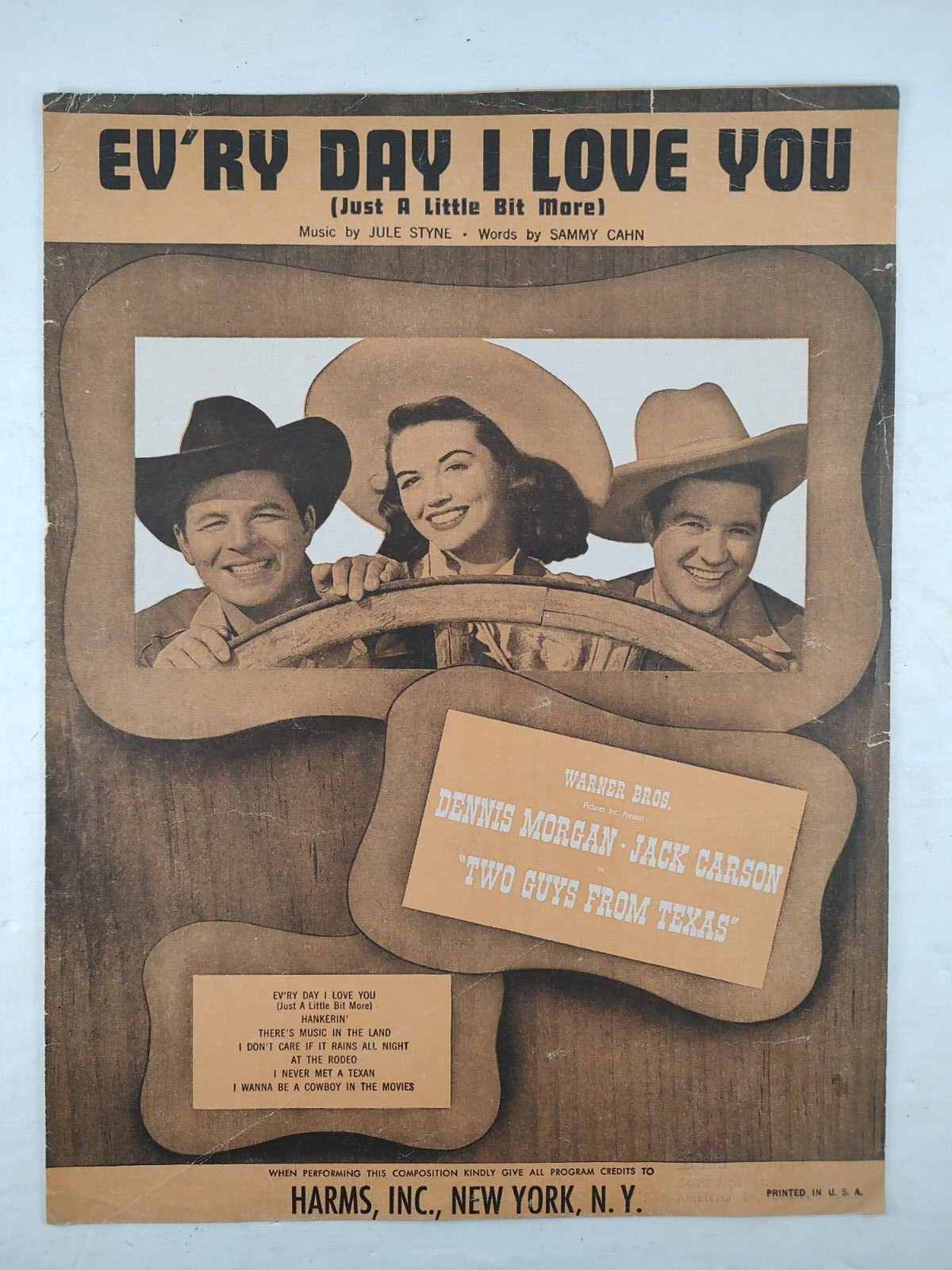 Ev'ry Day I Love You - 1948 sheet music - from film 