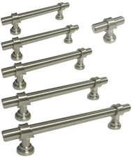 Satin Nickel Kitchen Cabinet Drawer Knobs Bar Pulls Hardware Handle Brushed Euro