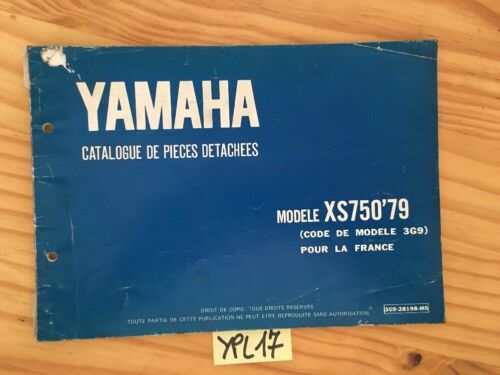 Yamaha XS750 1979 3G9 750XS Catálogo Piezas Repuesto Piezas List - Imagen 1 de 12
