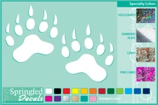 BEAR TRACKS cut vinyl decals car truck window Bear Prints Hunting sticker