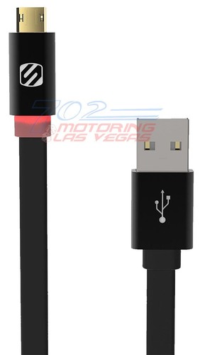 SCOSCHE FLATOUT LED (MICRO) - CHARGE & SYNC 3 FT. CABLE WITH CHARGE LED - MFLED - Picture 2 of 2