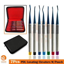 7Pcs Dental PDL Luxating Luxation Periotome Surgical Tooth Extraction Elevators