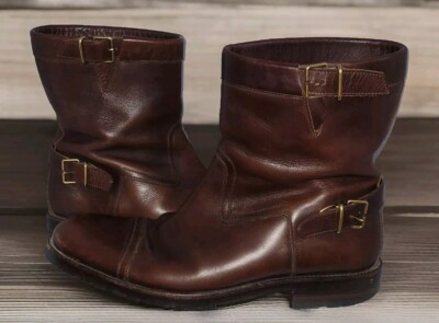 Gucci Original Leather Buckle Brown Boots, Gorgeous Color,  EUC,  Sz 9, Heavy