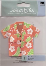 Jolee's by You 3-D non adhesive HAWAIIAN SHIRT  68560 FAST FREE SHIP!