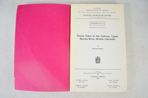 National Museum of Canada, Marius Barbeau Totem Poles Facsimile 1973 No 61 - Picture 2 of 12