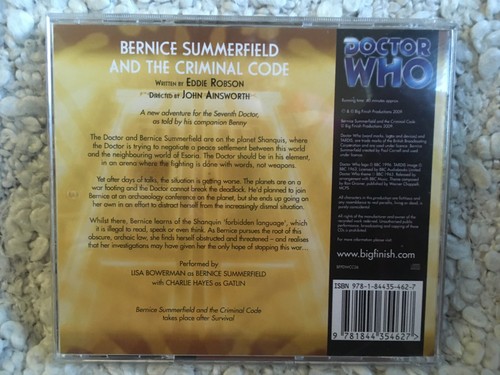 Doctor Who Companion Chronicles 4.6 Bernice Summerfield and the Criminal Code CD - Picture 2 of 2