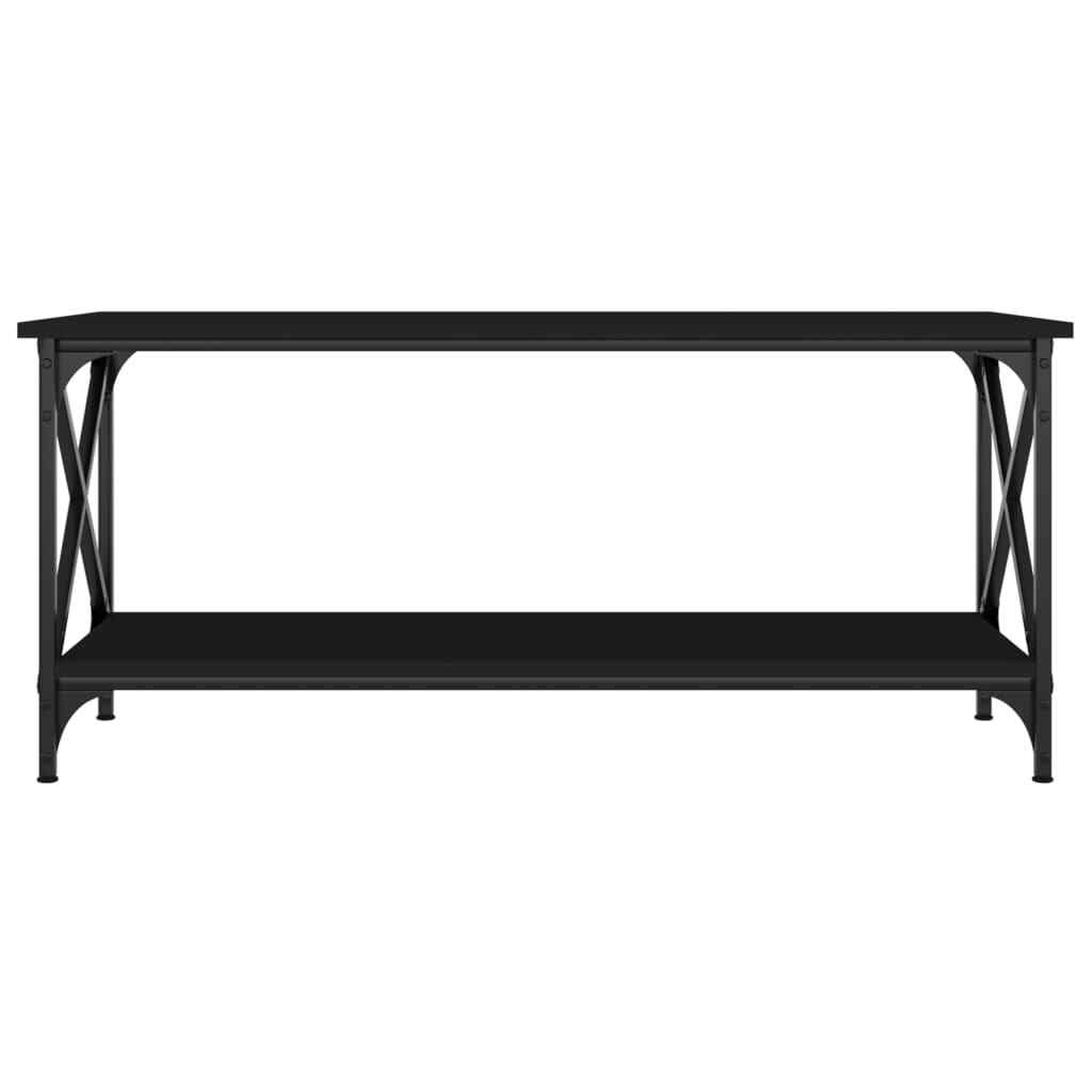 vidaXL Coffee Table Black 100x45x45 cm Engineered Wood and Iron eBay