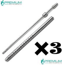 3 Pcs Premium Surgical Poole Straight Suction Tube 9.25" Width 10mm Instruments