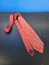 Vintage Brooks Brothers Makers All Silk Woven Tie Red Blue Striped