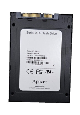 New Apacer/NCR 480GB Industrial Grade Sata 2.5'' SSD A13.175KGD.001N3 ST170-25