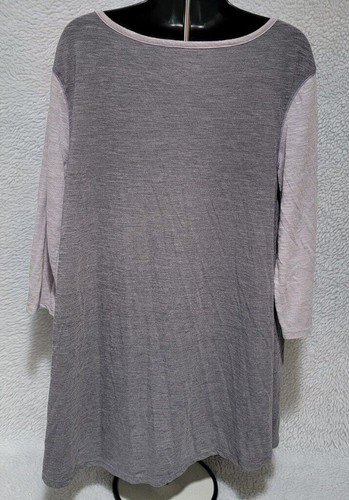 Liz Lange Womens Shirt Top Blouse Size XL X Large Gray Pink - Picture 4 of 12