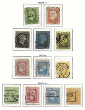 Preussen stamps 1850 MI 1-12 CANC VF