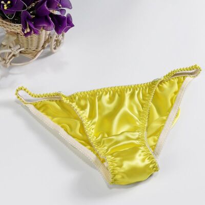 New Bikinis Underwear For Girls Years 10-12 Solid Silk Panties 100% Silk Briefs