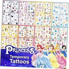 Princess Tattoos Kids, 40 Sheets Cartoon Tattoos Party Favor Set for Girls