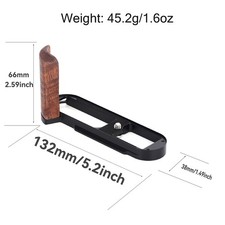 Manico in legno massello per Leica Q3/Leica Q3 43/Leica Q3 Monocromatico/Leica Q2