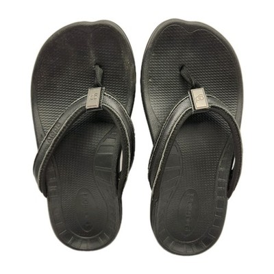 Women's GRAVITY DEFYER Mary G-Comfort Black Thong Flip Flops Sandals Size 7 Shoe