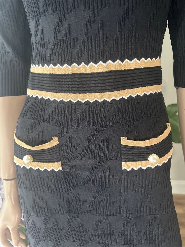 Dalia MacPhee Knit Black Dress NWT Classy - Image 3 of 4