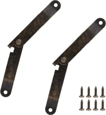 2Pcs Bronze Lid Support Hinges, Left and Right Folding Lift Up Small, 