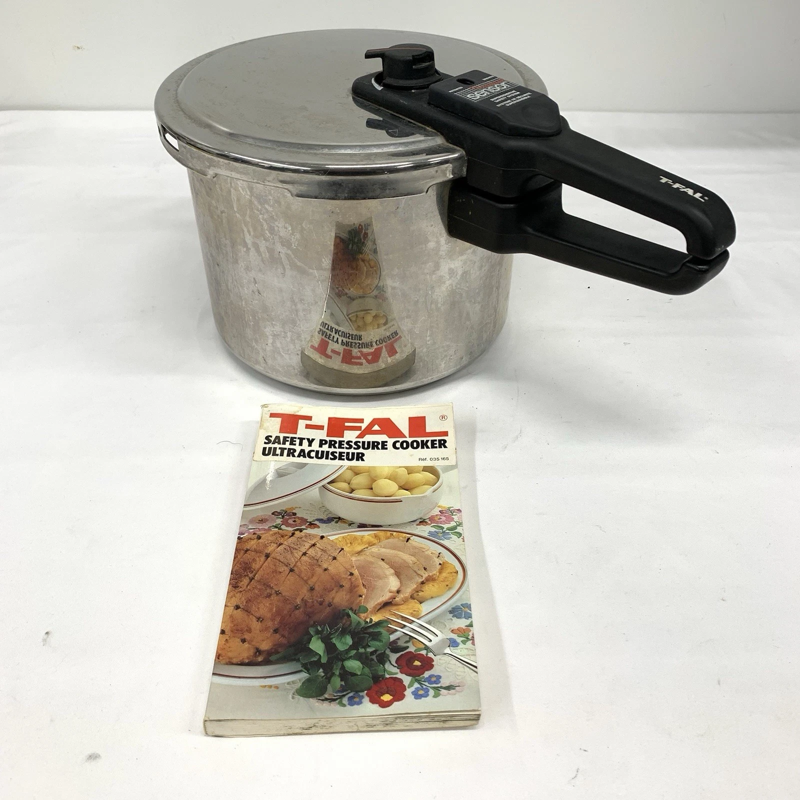 VINTAGE T-FAL SENSOR 6 LITER/QUART PRESSURE COOKER MODEL SA SEB 3215 PRE-OWNED