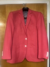 Statement Italy Bluchi Red Hand-made Blazer Jacket size 44R