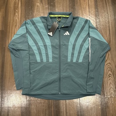 adidas Adizero Archive Lightweight Running Jacket Green Women s Size S HZ3694
