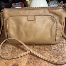 Fossil Brown Leather Purse Cross Body Leather