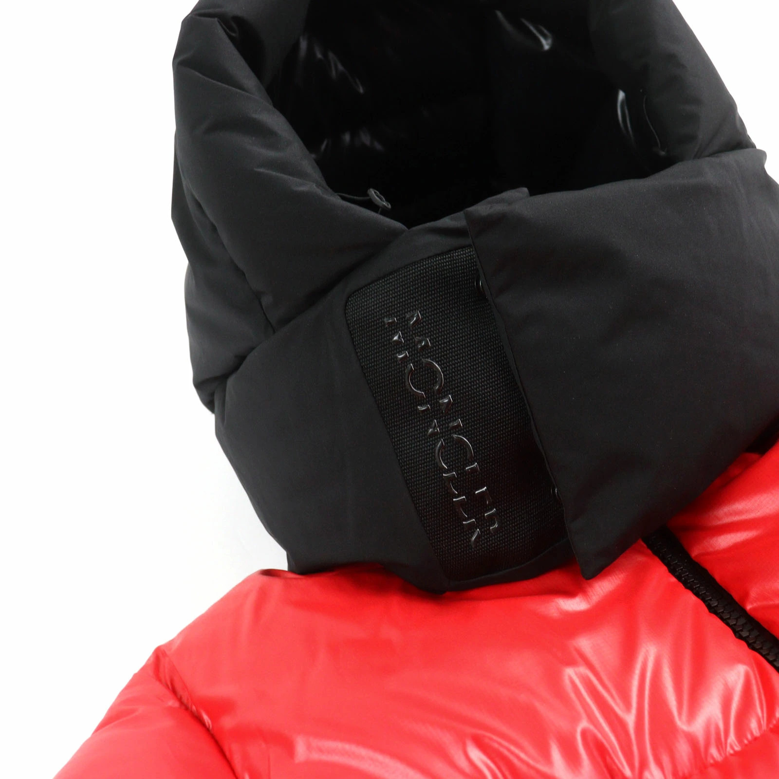 MONCLER Men's Hooded Down Jacket Zubair Giubbotto Double Zip Bicolor Red Black 2 thumbnail 7