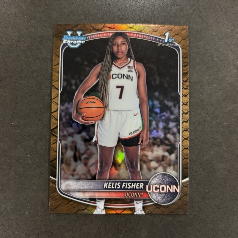 Bowman Chrome U 1st Bowman Kelis Fisher Chrome Prospects #BCP-89 UConn NCAA