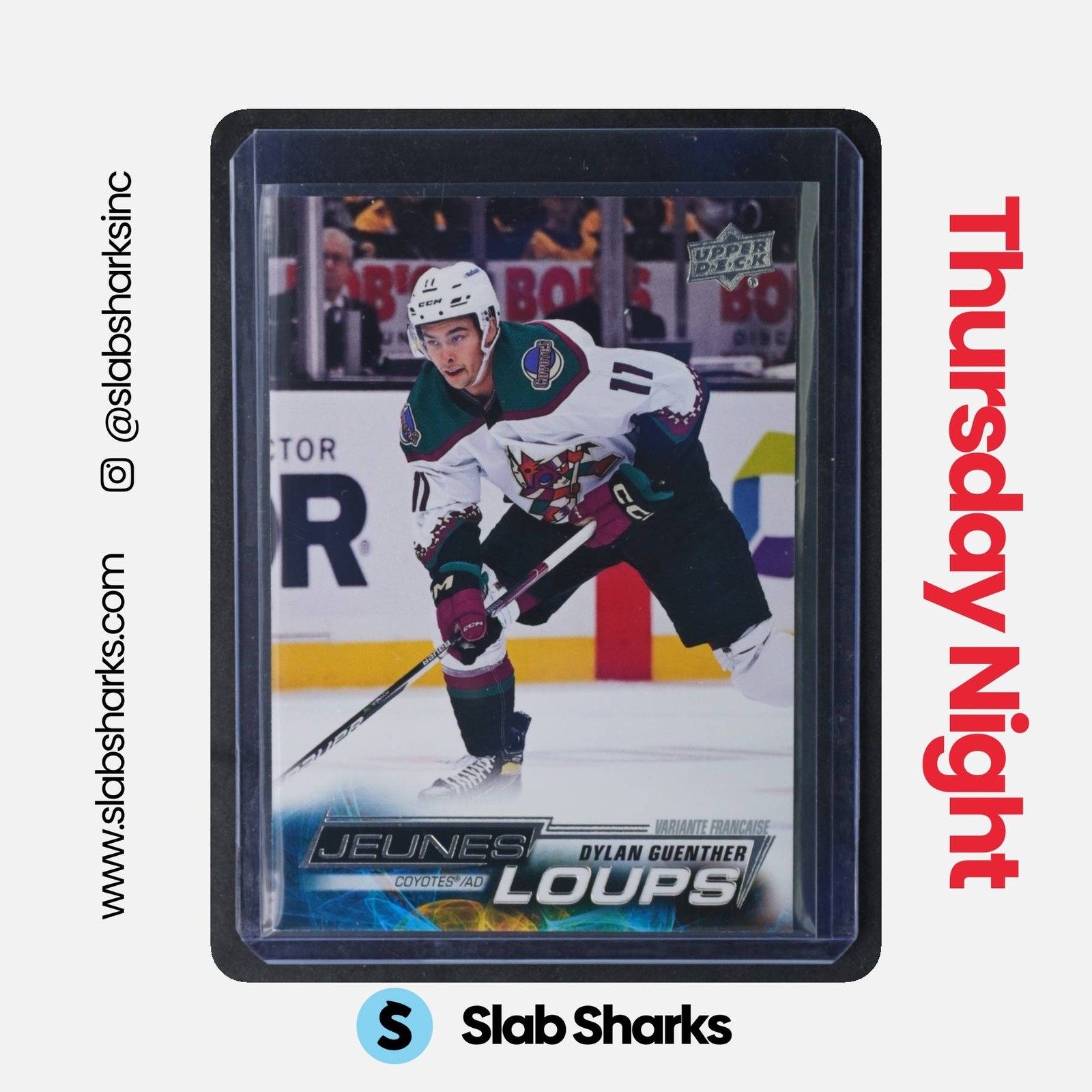 2022 UPPER DECK #497 DYLAN GUENTHER FRENCH YOUNG GUNS RC ROOKIE