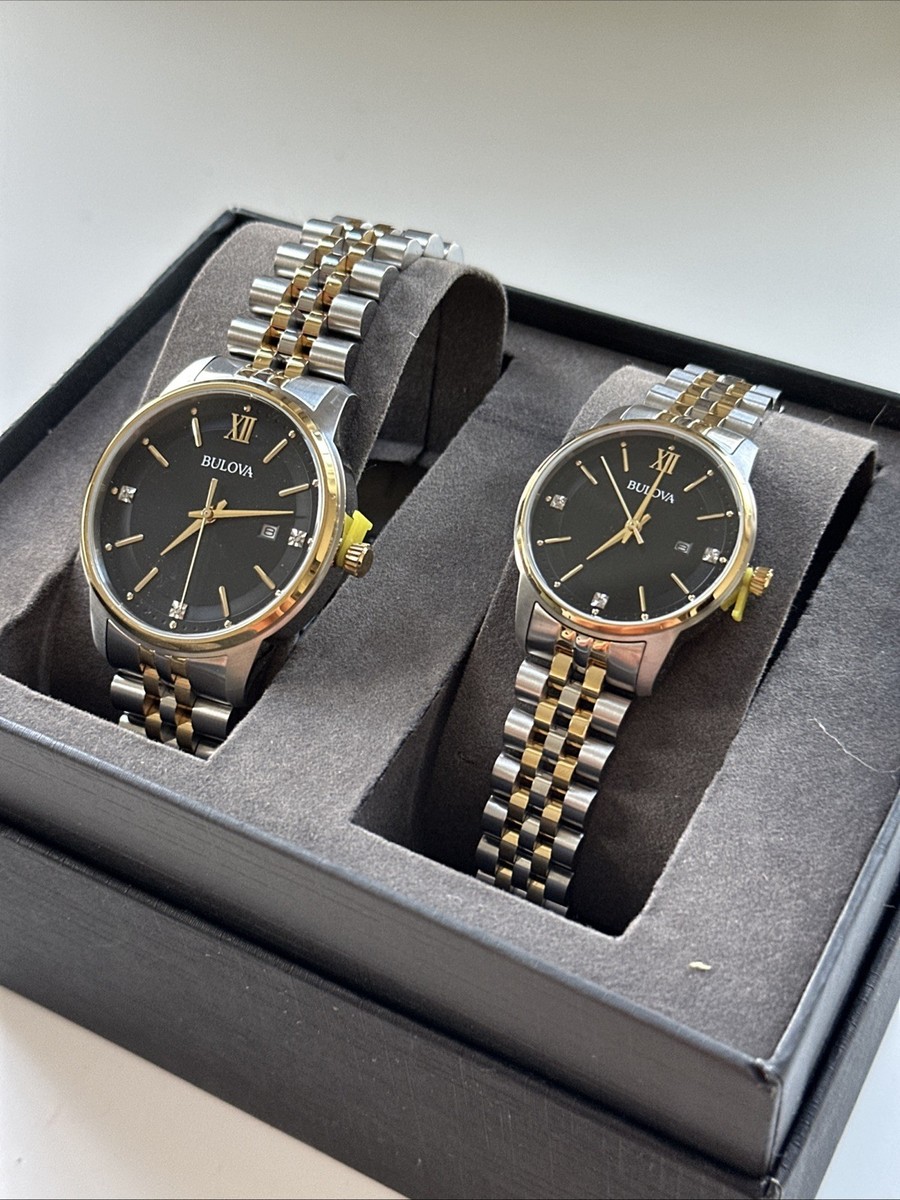 Bulova Diamond Accent Two Tone Watch! w/ box Bulova Men main image 3