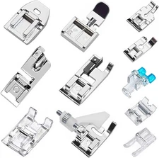 11pcs Snap-On Presser Feet Kit for Low Shank Singer Brother Janome Machines