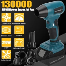 Handheld Cordless Turbofan Blower for Makita 18V Battery W/5nozzles & 4 Speeds