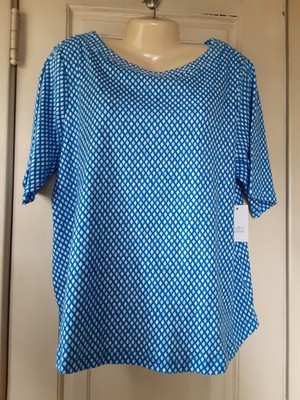 Croft & Barrow Woman's Short Sleeve Top Size XXL   NEW WITH TAGS