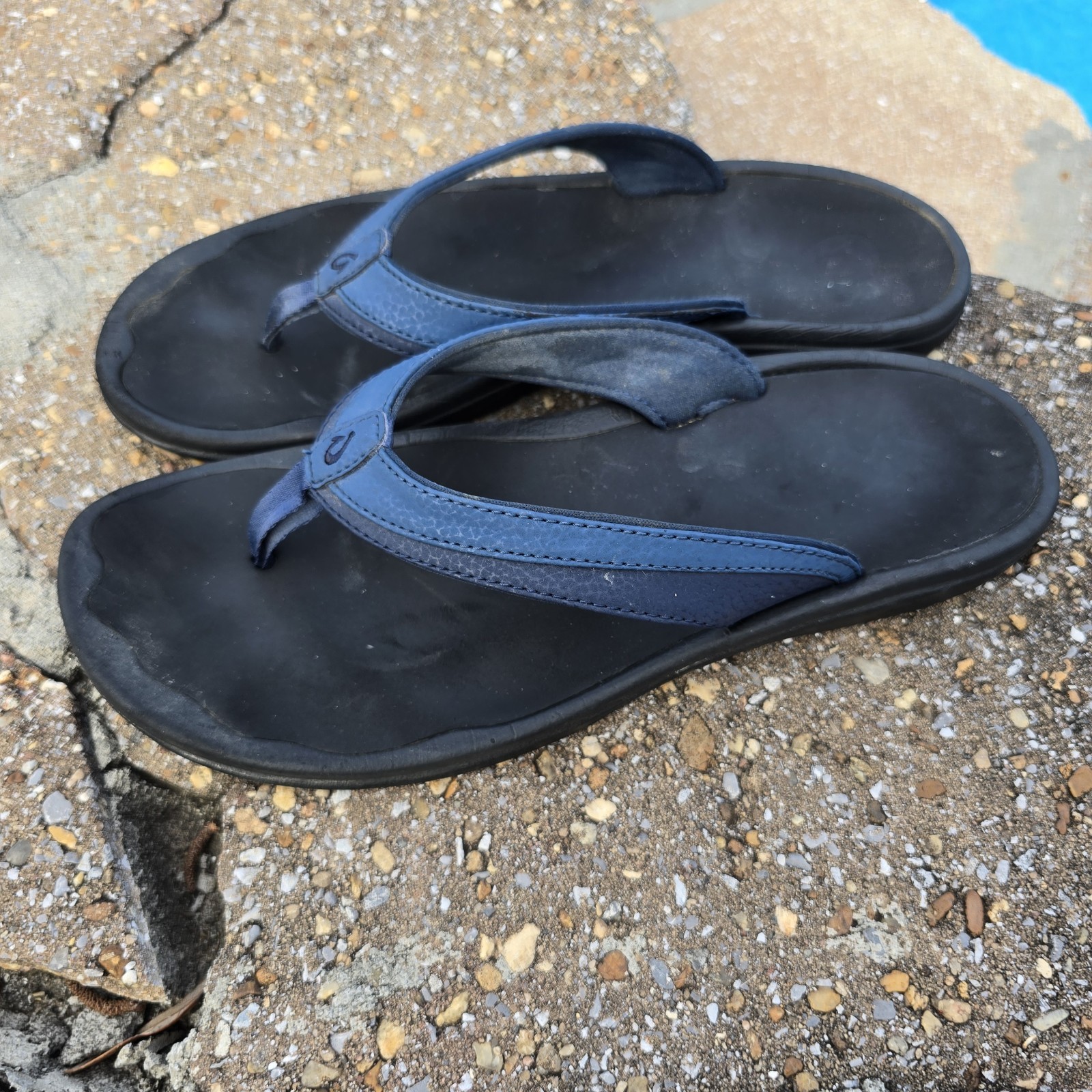 APL OLUKAI SANDALI INFRADITO NERI CON CINTURINI BLU DONNA TAGLIA 10