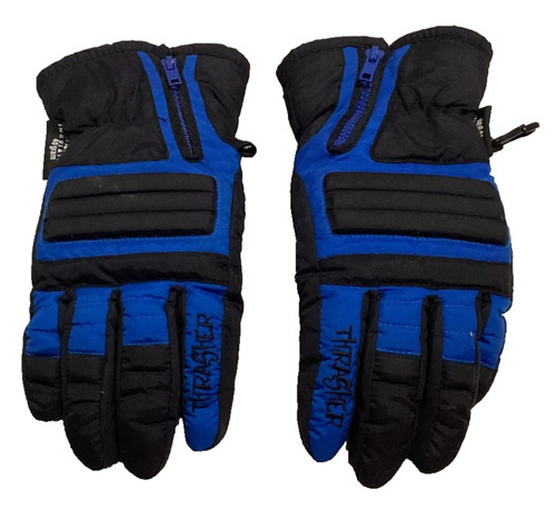 Thrasher Thinsulate Insulation 40G Black Blue Boys Winter Snow Ski Gloves Medium