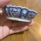 Antique Qing Dynasty Chinese Qianlong Blue & White Porcelain Small Dish — photo 2