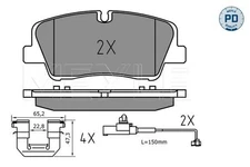 For Meyle 025 223 7017/PD brake pad set, disc brake