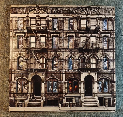 LED ZEPPELIN Physical Graffiti Vinyl 2 LP 1975 Die Cut Cover Record Album VG/VG+