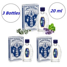 3 Packs- White Flower External Analgesic Balm Oil Pain Relief -20ml-Exp:2029