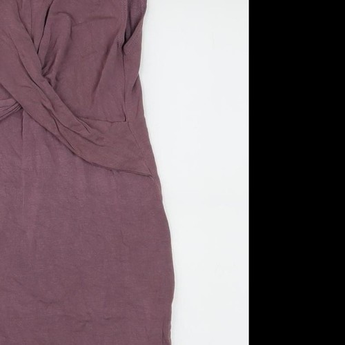 Topshop Women's Purple Knee Length Pencil Dress Size 10 - Picture 11 of 12