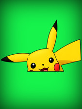 Anime Pok mon Pikachu 5" High Quality Vinyl Peeker Sticker