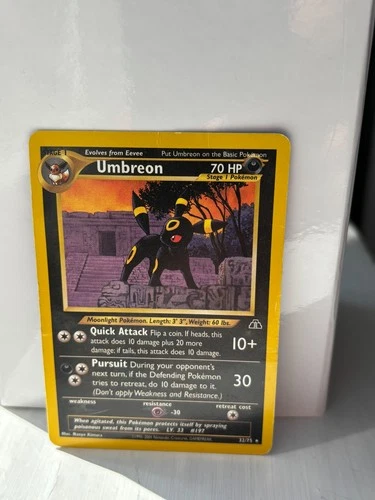 New ListingUmbreon Pokemon Card Rare Neo Discovery 32/75 Unlimited LP