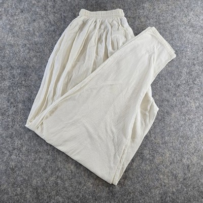 Vintage International Male XXL Harem Pants Ivory Drop Crotch 100% Cotton USA