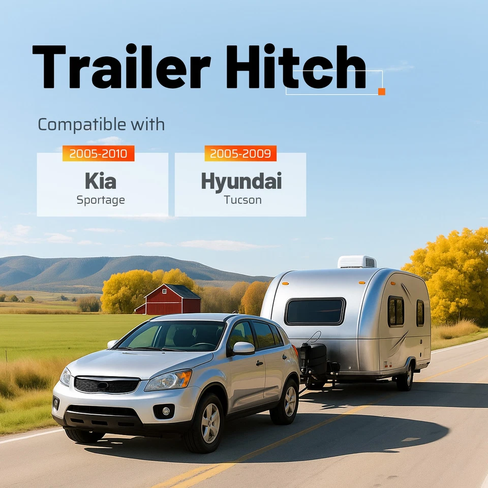 Class 3 Tow Trailer Hitch For Kia Sportage 2005-2010/ Hyundai Tucson 2005-2009 Foto 2 de 4