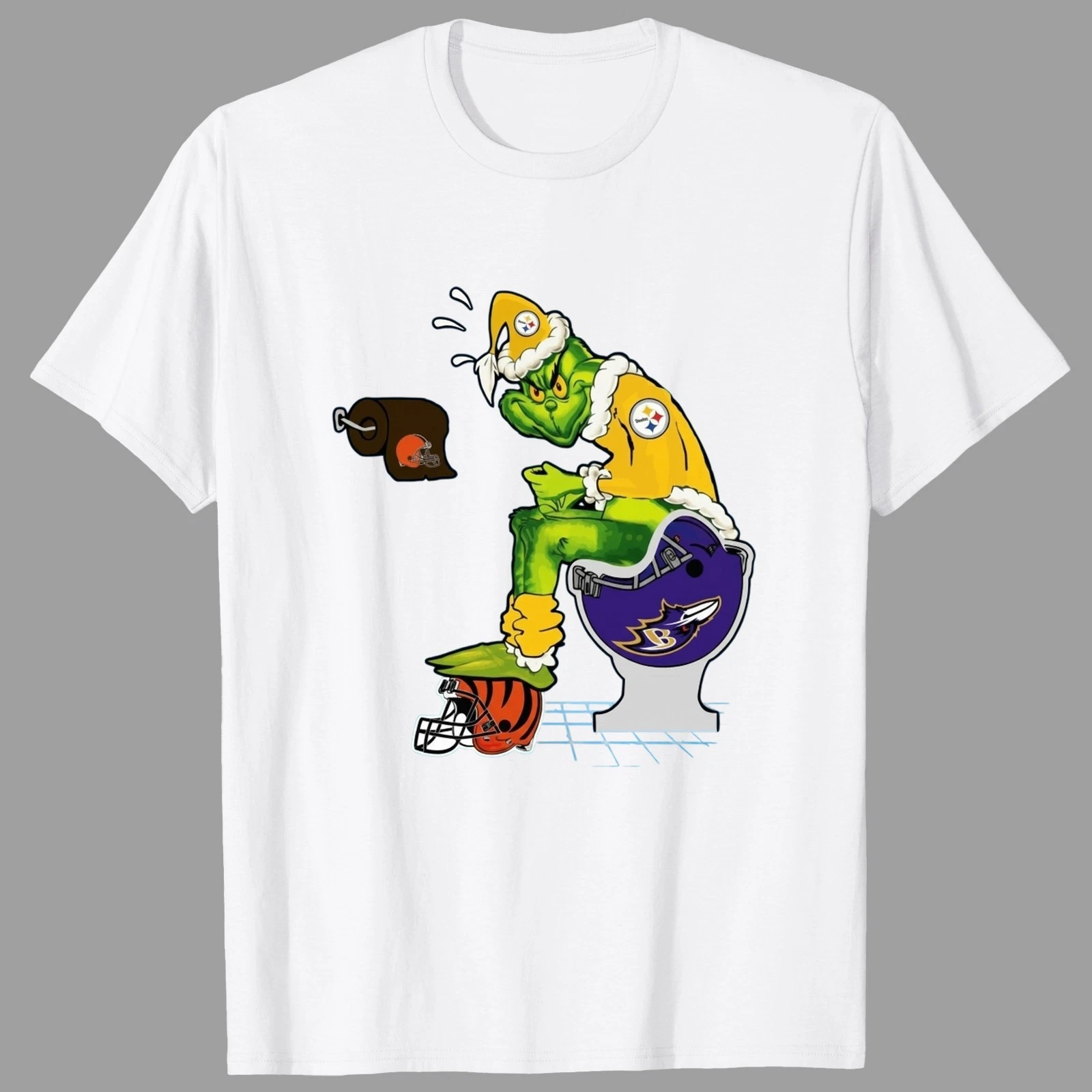 Pittsburgh Steeler funny character On Toilet Football Team T-Shirt, Gift for Fan
