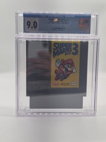Super Mario Bros 3 NES CGC 9.0 Graded Cartridge Rev. A not PSA WATA VGA