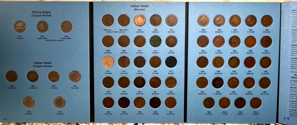 #54-FULL SET OF INDIAN HEAD CENTS - 1877 IS ANACS CERTIFIED AG3 HEAVILY CORRODED - Image 2 of 4